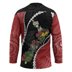 New Zealand Christmas Hockey Jersey Flora Map with Birds - Aussie Hoodie