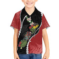 New Zealand Christmas Kid Hawaiian Shirt Flora Map with Birds - Aussie Hoodie