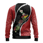 New Zealand Christmas Ugly Christmas Sweater Flora Map with Birds - Aussie Hoodie