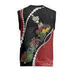 New Zealand Christmas Knitted V-Neck Vest Flora Map with Birds - Aussie Hoodie