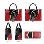 New Zealand Christmas Leather Bag Flora Map with Birds - Aussie Hoodie
