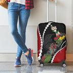New Zealand Christmas Luggage Cover Flora Map with Birds - Aussie Hoodie