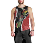 New Zealand Christmas Men Tank Top Flora Map with Birds - Aussie Hoodie