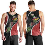 New Zealand Christmas Men Tank Top Flora Map with Birds - Aussie Hoodie