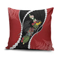 New Zealand Christmas Pillow Cover Flora Map with Birds - Aussie Hoodie
