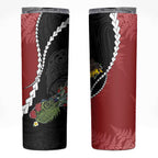 New Zealand Christmas Skinny Tumbler Flora Map with Birds - Aussie Hoodie