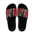 New Zealand Christmas Slide Sandals Flora Map with Birds - Aussie Hoodie