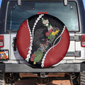 New Zealand Christmas Spare Tire Cover Flora Map with Birds - Aussie Hoodie