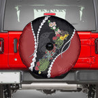 New Zealand Christmas Spare Tire Cover Flora Map with Birds - Aussie Hoodie
