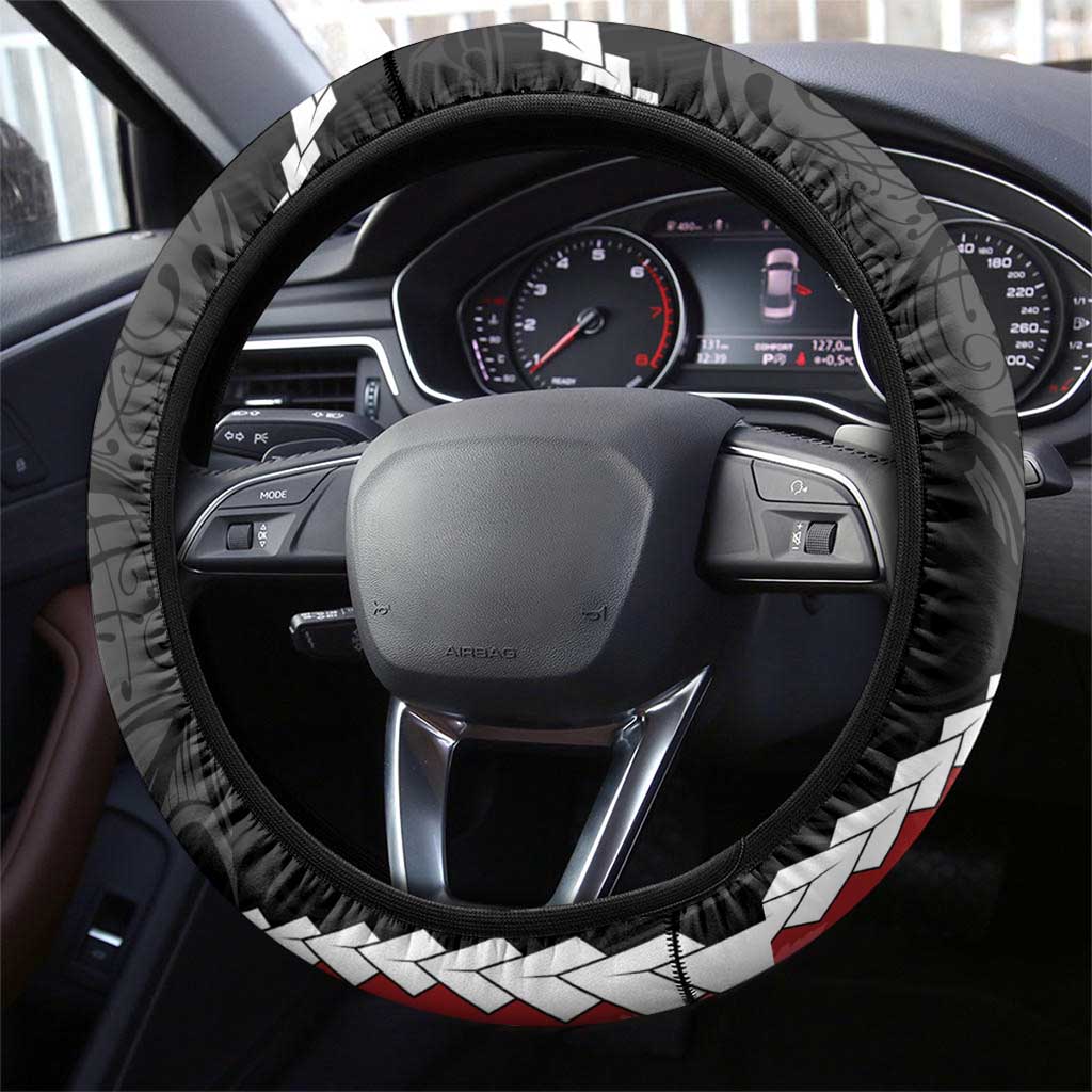 New Zealand Christmas Steering Wheel Cover Flora Map with Birds - Aussie Hoodie