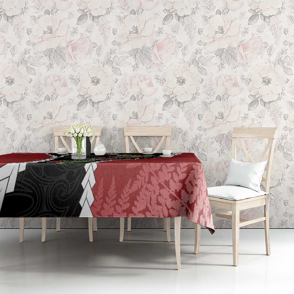 New Zealand Christmas Tablecloth Flora Map with Birds - Aussie Hoodie