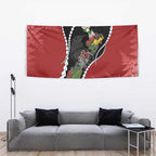New Zealand Christmas Tapestry Flora Map with Birds - Aussie Hoodie