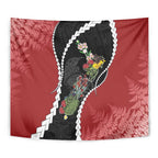 New Zealand Christmas Tapestry Flora Map with Birds - Aussie Hoodie