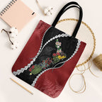 New Zealand Christmas Tote Bag Flora Map with Birds - Aussie Hoodie