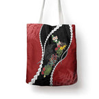 New Zealand Christmas Tote Bag Flora Map with Birds - Aussie Hoodie
