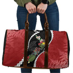 New Zealand Christmas Travel Bag Flora Map with Birds - Aussie Hoodie