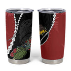 New Zealand Christmas Tumbler Cup Flora Map with Birds - Aussie Hoodie