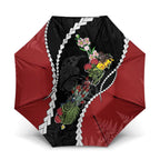 New Zealand Christmas Umbrella Flora Map with Birds - Aussie Hoodie