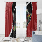 New Zealand Christmas Window Curtain Flora Map with Birds - Aussie Hoodie