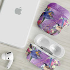 Australia Epilepsy Awareness AirPods Case Purple Fairy Wren with Eucalyptus Flowers - Aussie Hoodie