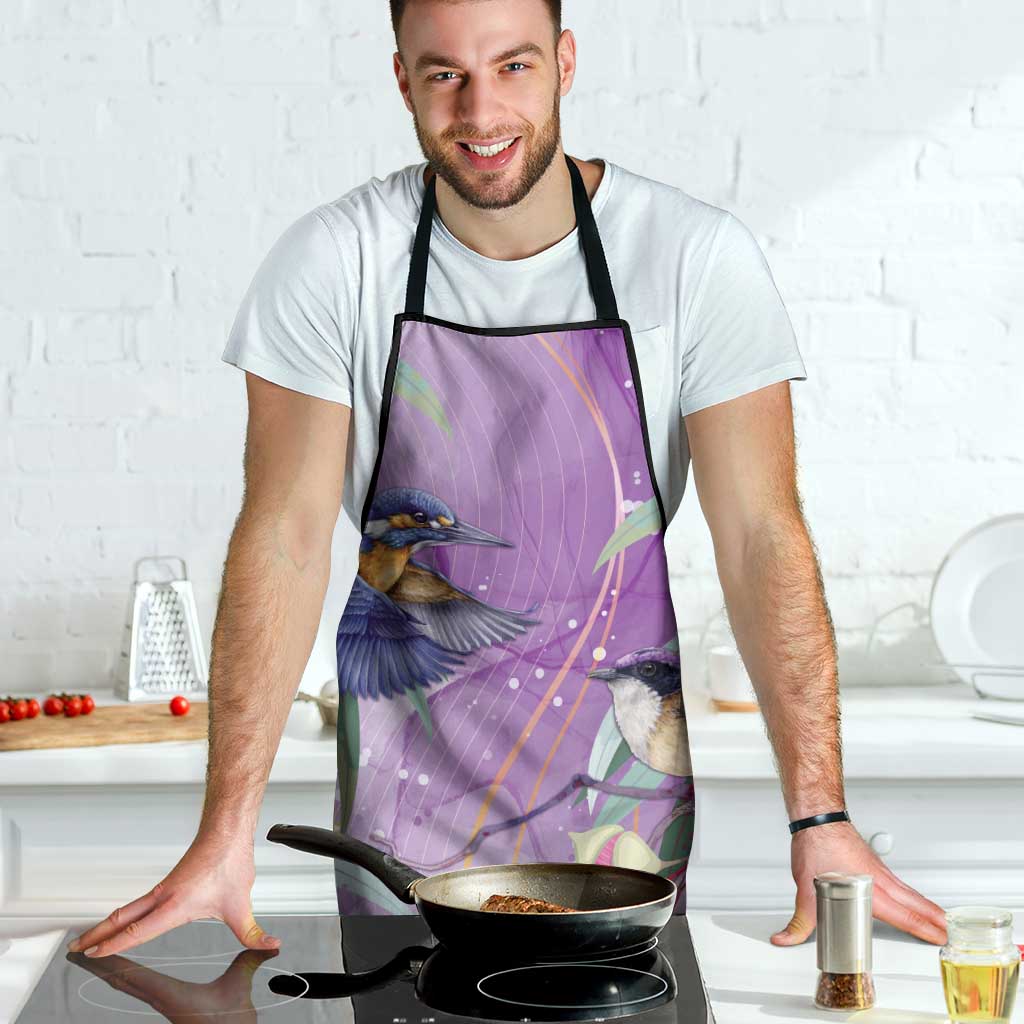 Australia Epilepsy Awareness Apron Purple Fairy Wren with Eucalyptus Flowers - Aussie Hoodie