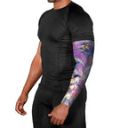 Australia Epilepsy Awareness Arm Sleeves Purple Fairy Wren with Eucalyptus Flowers - Aussie Hoodie