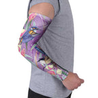 Australia Epilepsy Awareness Arm Sleeves Purple Fairy Wren with Eucalyptus Flowers - Aussie Hoodie