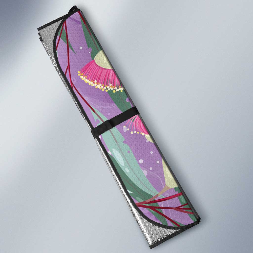 Australia Epilepsy Awareness Auto Sun Shade Purple Fairy Wren with Eucalyptus Flowers - Aussie Hoodie