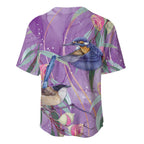 Australia Epilepsy Awareness Baseball Jersey Purple Fairy Wren with Eucalyptus Flowers - Aussie Hoodie