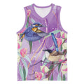 Australia Epilepsy Awareness Basketball Jersey Purple Fairy Wren with Eucalyptus Flowers - Aussie Hoodie