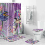Australia Epilepsy Awareness Bathroom Set Purple Fairy Wren with Eucalyptus Flowers - Aussie Hoodie