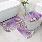 Australia Epilepsy Awareness Bathroom Set Purple Fairy Wren with Eucalyptus Flowers - Aussie Hoodie