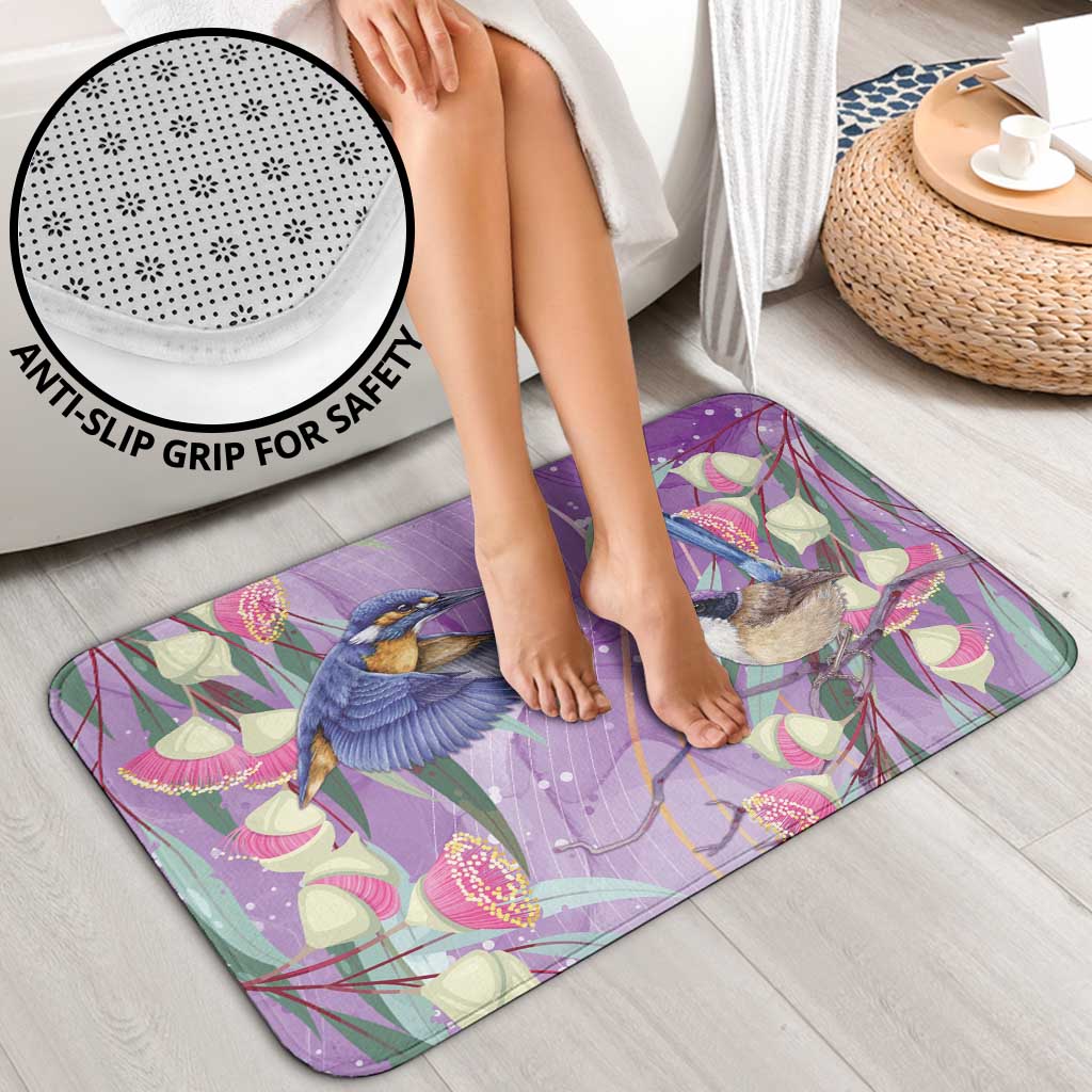 Australia Epilepsy Awareness Bathroom Set Purple Fairy Wren with Eucalyptus Flowers - Aussie Hoodie