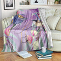 Australia Epilepsy Awareness Blanket Purple Fairy Wren with Eucalyptus Flowers - Aussie Hoodie