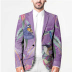 Australia Epilepsy Awareness Blazer Purple Fairy Wren with Eucalyptus Flowers - Aussie Hoodie