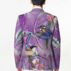 Australia Epilepsy Awareness Blazer Purple Fairy Wren with Eucalyptus Flowers - Aussie Hoodie