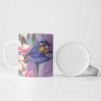 Australia Epilepsy Awareness Ceramic Mug Purple Fairy Wren with Eucalyptus Flowers - Aussie Hoodie