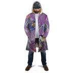 Australia Epilepsy Awareness Cloak Purple Fairy Wren with Eucalyptus Flowers - Aussie Hoodie
