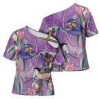 Australia Epilepsy Awareness Cross Shoulder Shirt Purple Fairy Wren with Eucalyptus Flowers - Aussie Hoodie