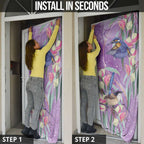 Australia Epilepsy Awareness Door Cover Purple Fairy Wren with Eucalyptus Flowers - Aussie Hoodie