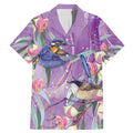 Australia Epilepsy Awareness Family Matching Mermaid Dress and Hawaiian Shirt Purple Fairy Wren with Eucalyptus Flowers - Aussie Hoodie