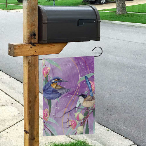 Australia Epilepsy Awareness Garden Flag Purple Fairy Wren with Eucalyptus Flowers - Aussie Hoodie