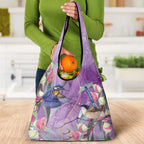 Australia Epilepsy Awareness Grocery Bag Purple Fairy Wren with Eucalyptus Flowers - Aussie Hoodie