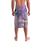 Australia Epilepsy Awareness Lavalava Purple Fairy Wren with Eucalyptus Flowers - Aussie Hoodie