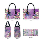 Australia Epilepsy Awareness Leather Bag Purple Fairy Wren with Eucalyptus Flowers - Aussie Hoodie