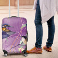 Australia Epilepsy Awareness Luggage Cover Purple Fairy Wren with Eucalyptus Flowers - Aussie Hoodie