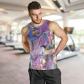 Australia Epilepsy Awareness Men Tank Top Purple Fairy Wren with Eucalyptus Flowers - Aussie Hoodie