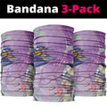 Australia Epilepsy Awareness Neck Gaiter Purple Fairy Wren with Eucalyptus Flowers - Aussie Hoodie
