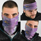 Australia Epilepsy Awareness Neck Gaiter Purple Fairy Wren with Eucalyptus Flowers - Aussie Hoodie