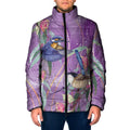 Australia Epilepsy Awareness Padded Jacket Purple Fairy Wren with Eucalyptus Flowers - Aussie Hoodie